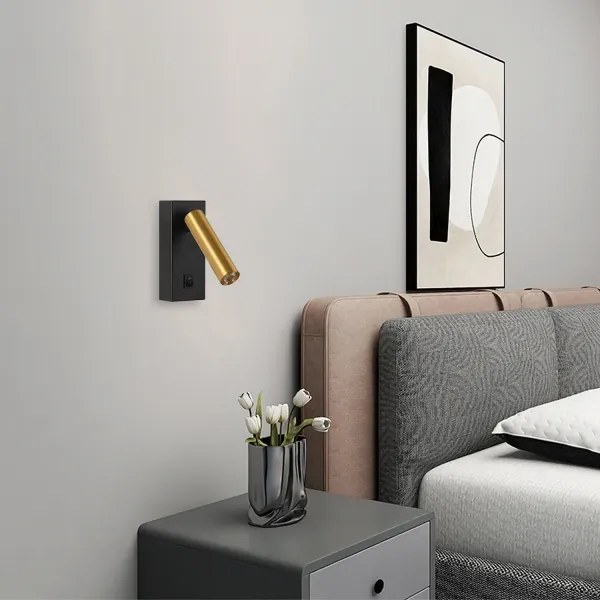 Brilagi - LED Nástenné bodové svietidlo MAYA LED/3W/230V 4000K čierna/zlatá