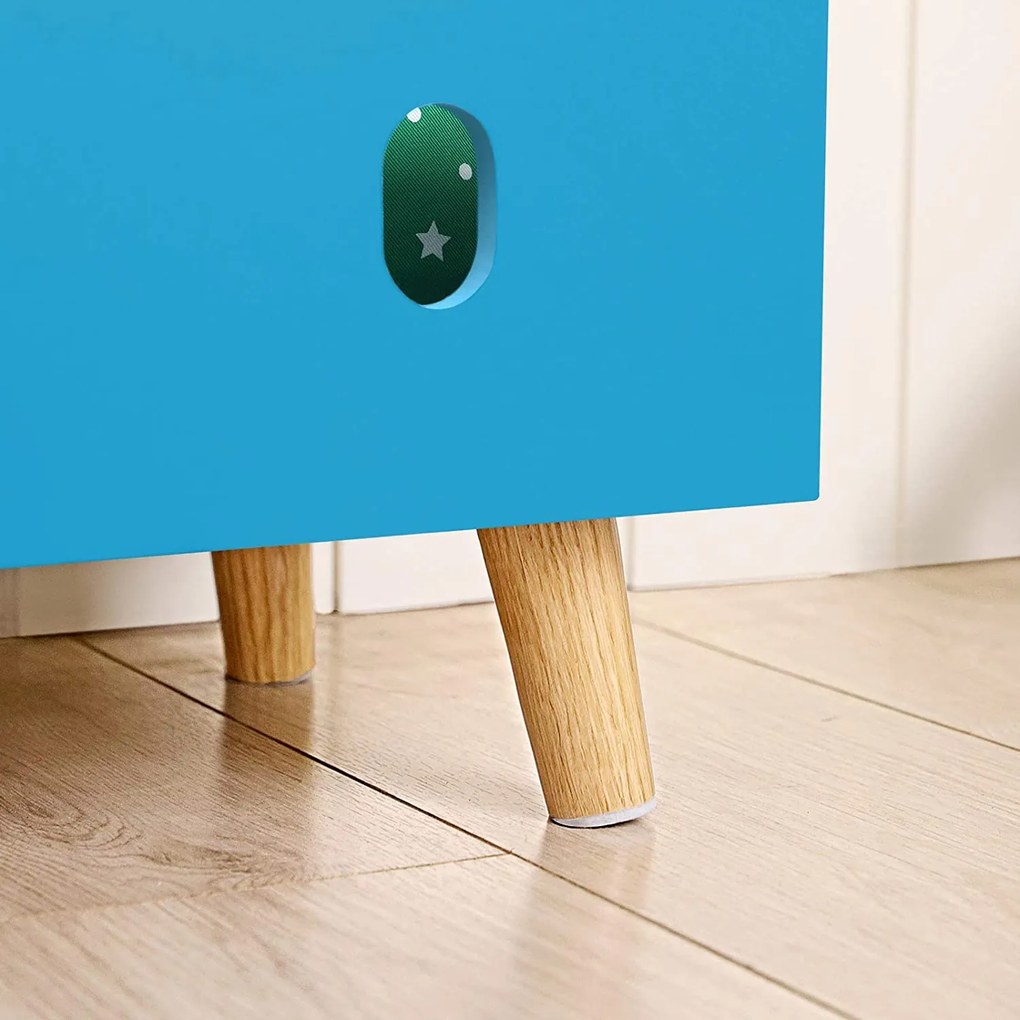 SONGMICS Regál na hračky a knihy 80x80 cm modrý