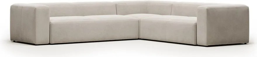 Béžová ženilková rohová pohovka Blok – Kave Home