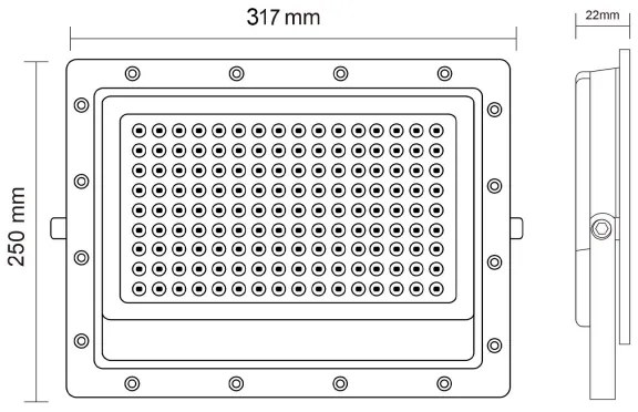 LED Vonkajší reflektor LED/200W/230V 5000K IP65 šedá