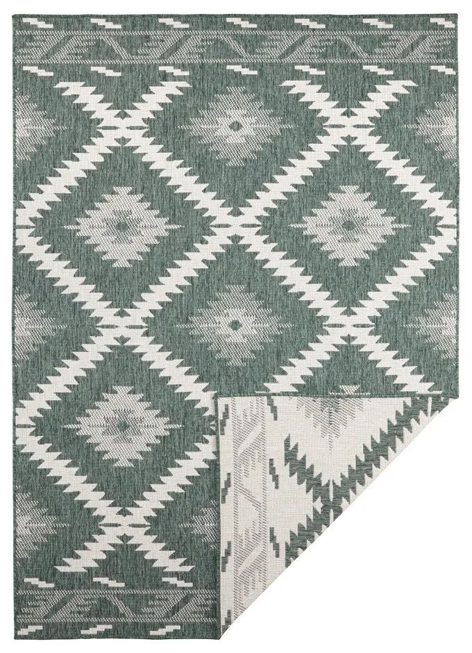 Zeleno-krémový vonkajší koberec NORTHRUGS Malibu, 230 x 160 cm