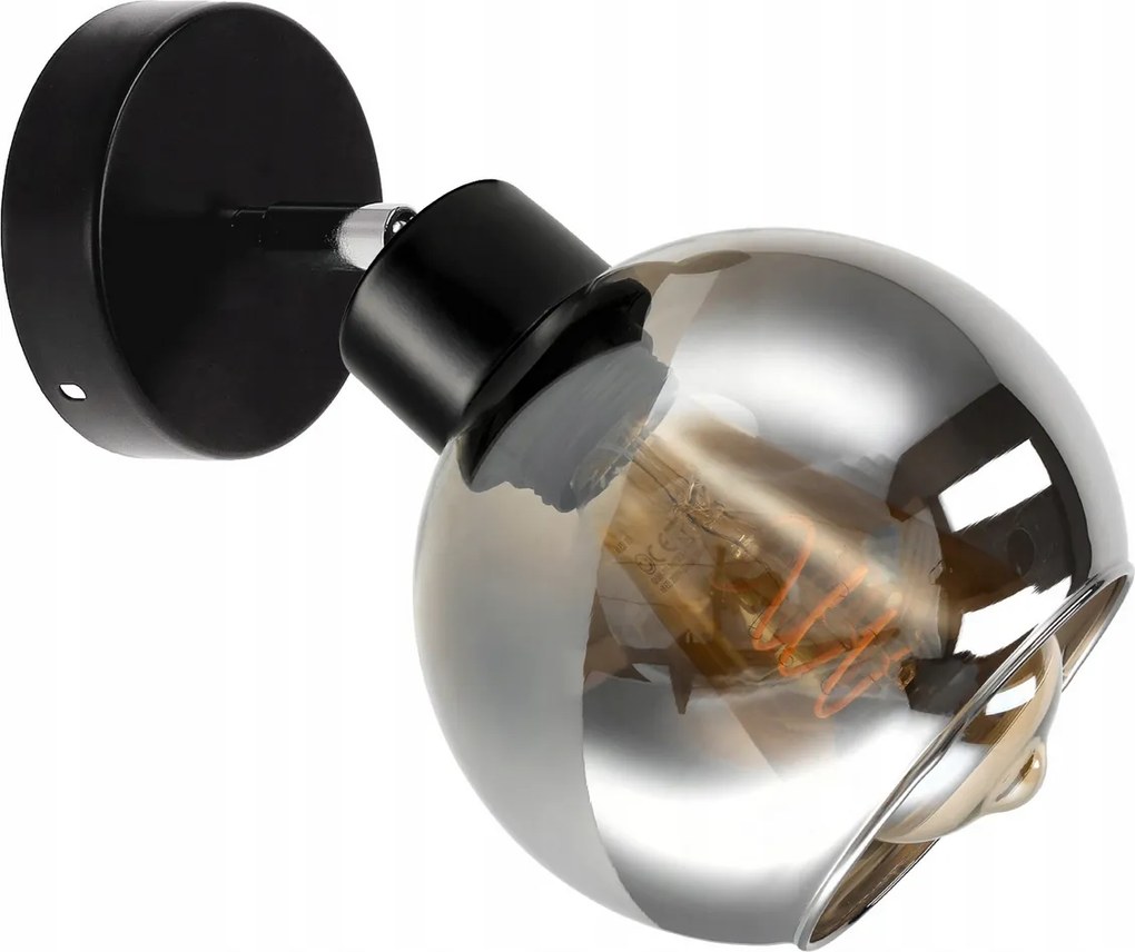 BERGE Sklenená LED stropná lampa 1xE27 - dymová guľa