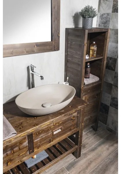 Sapho - Umývadlo na dosku FORMIGO 60x40 cm betón/béžová