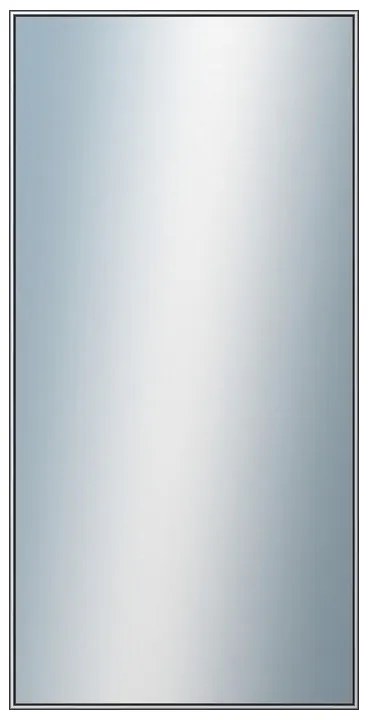 DANTIK - Zrkadlo v rámu, rozmer s rámom 50x100 cm z lišty Hliník šedá (7002006)