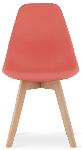 Set dvoch jedálenských stoličiek KITO tehlové / hnedé nohy (2 ks)