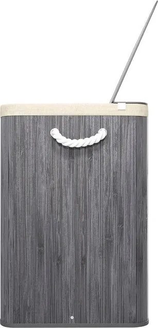 Bambusový košík na bielizeň 150 l s vekom a vreckom