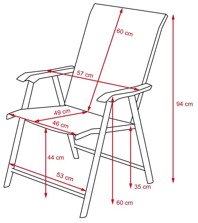 Set 4 ks skladacích kresiel Avenberg NOEMI