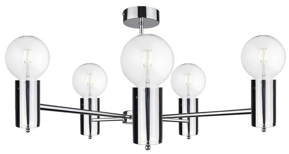 Luster na tyči ARD 5xE27/60W/230V lesklý chróm