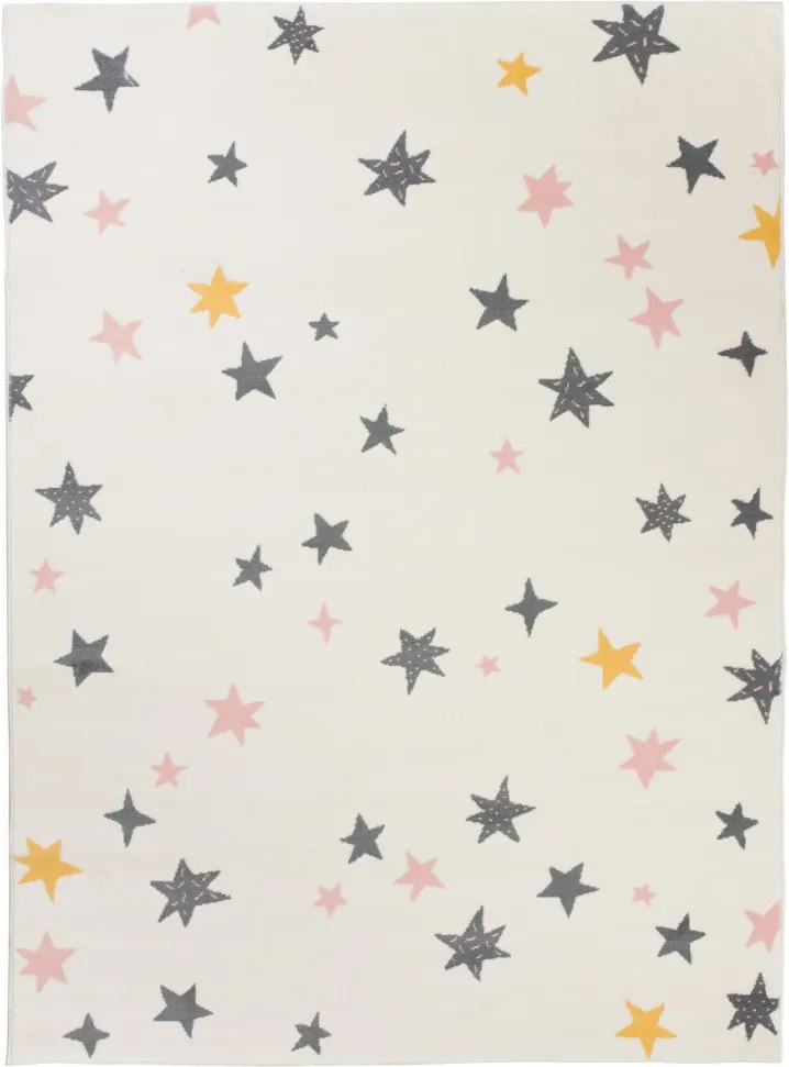 Detský kusový koberec PP Hviezdičky krémový, Velikosti 160x225cm