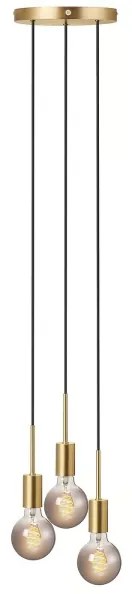 Nordlux - Závesný luster PACO na lanku 3xE27/25W/230V mosadz