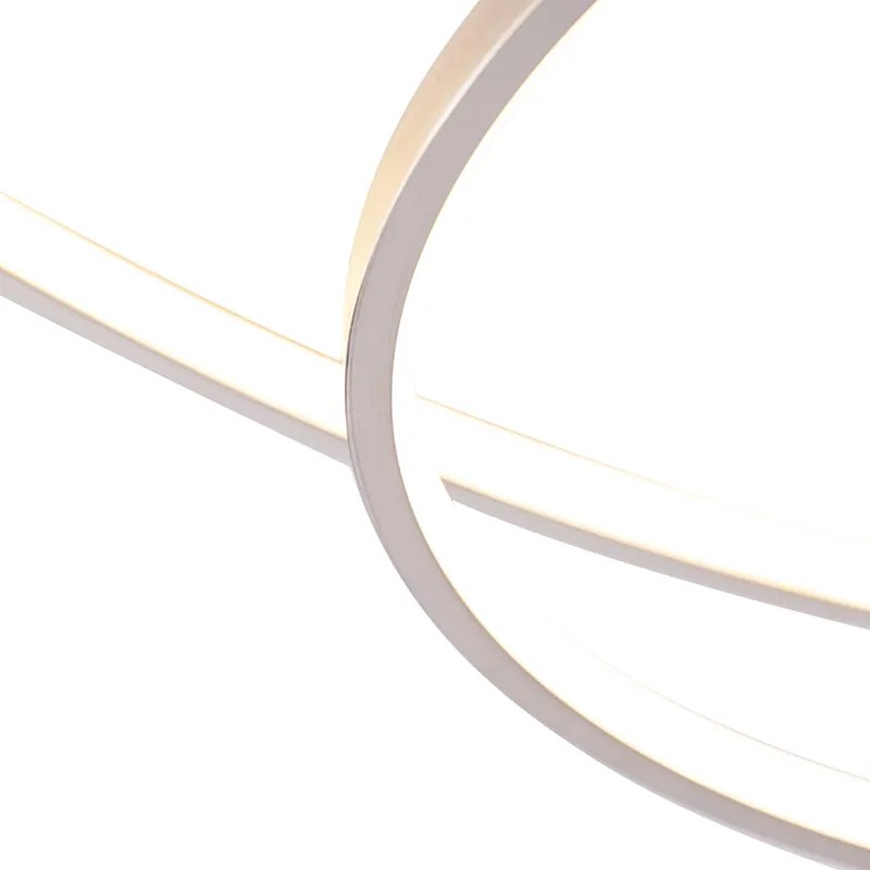 Oceľové stropné svietidlo 80 cm vrátane LED 3-stupňové stmievateľné - Rowin