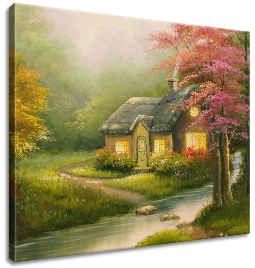 Gario Obraz na plátne Dom pri prameni Veľkosť: 60 x 50 cm