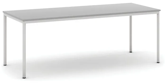 Stôl jedálenský, 2000 x 800 mm , sivá podnož, sivá