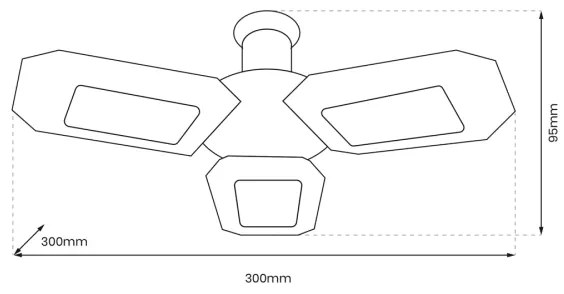 LED Stropný reflektor 3xE27/16,7W/230V 4000K