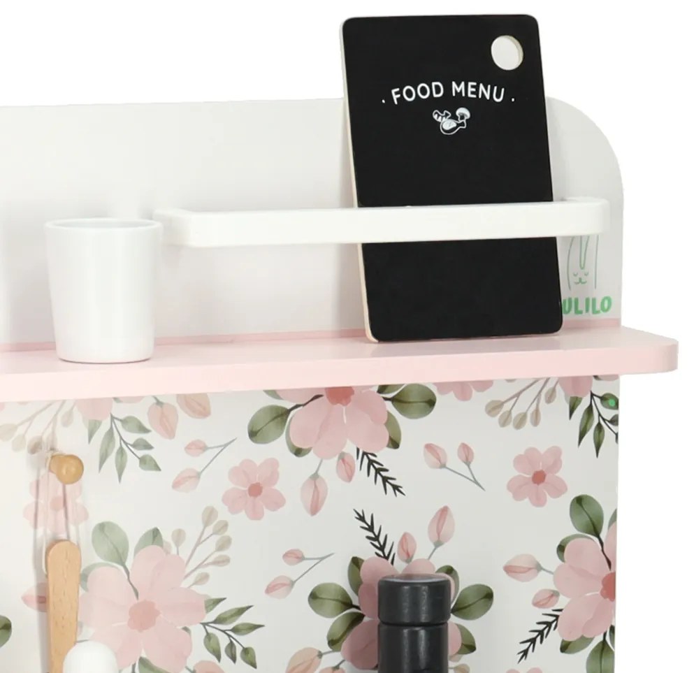 KIK Drevená kuchynská ružová rúra LULILO