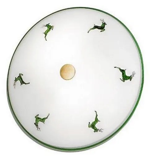 Kolarz 731.U12.4.100-Stropné svietidlo NONNA 2xE14/60W/230V pr.32 cm zelená/mosadz