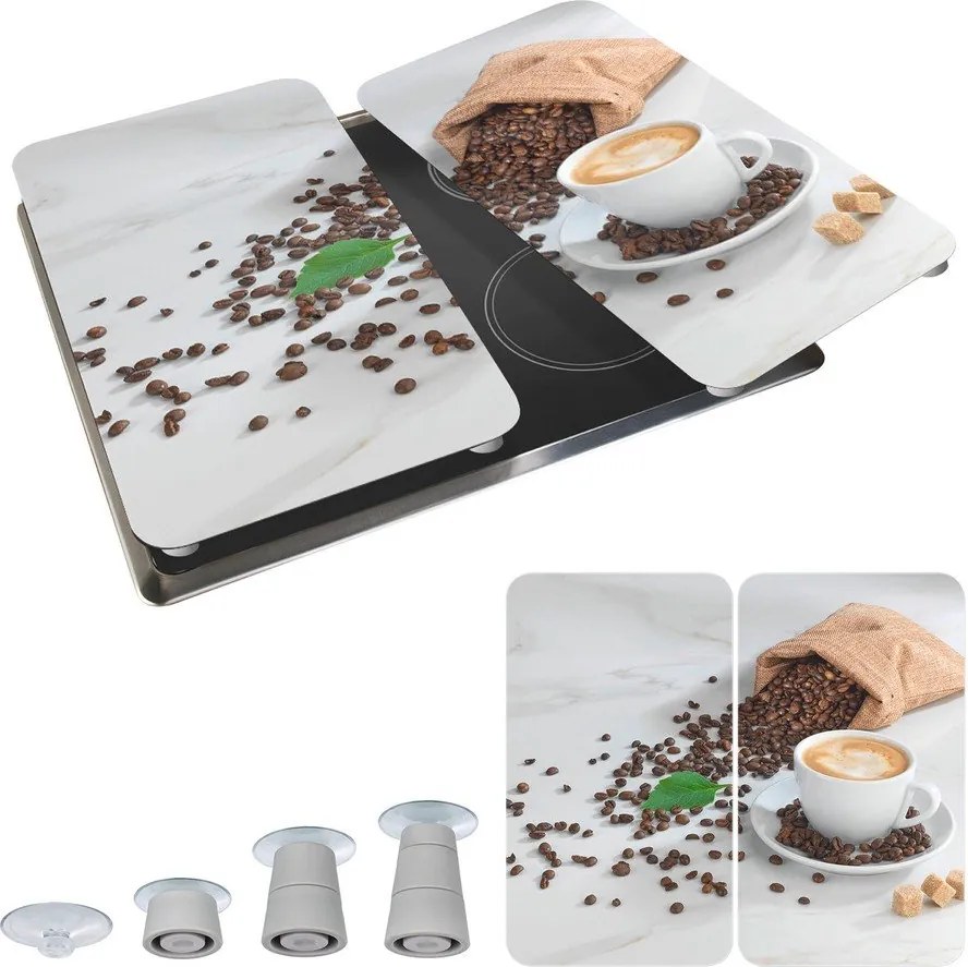 Kryty na sporák z tvrdeného skla v súprave 2 ks 52x30 cm Café Aromatica – Maximex
