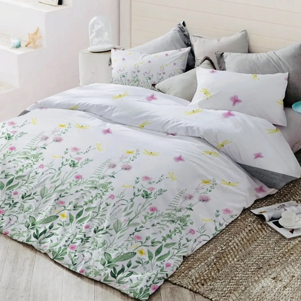 Obliečky bavlnené Letná lúka 200x140cm+90x70cm TiaHome