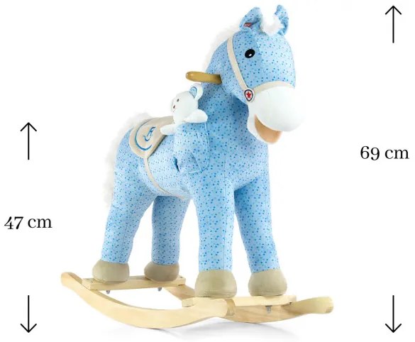 Hojdací koník Pony modrý
