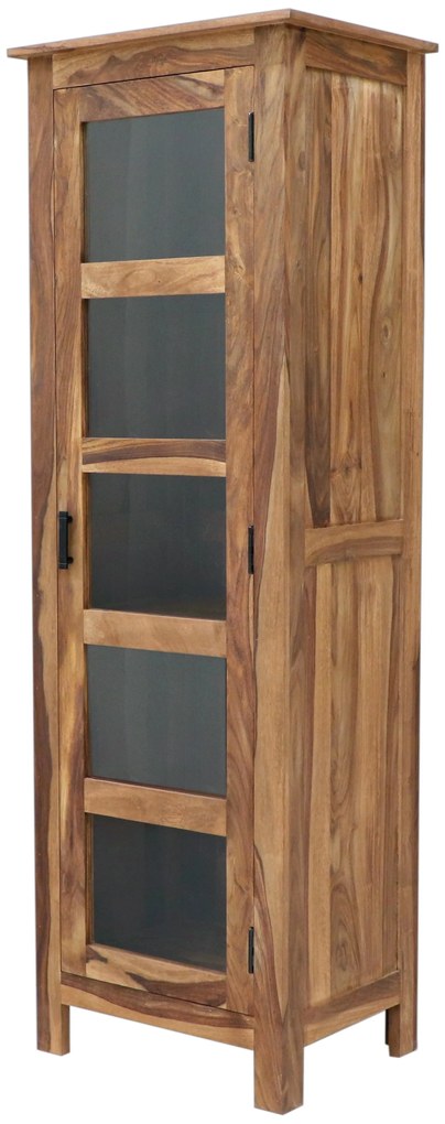 furniture-nabytek.cz - Vysoká vitrína z masivu palisandr 60x180x45