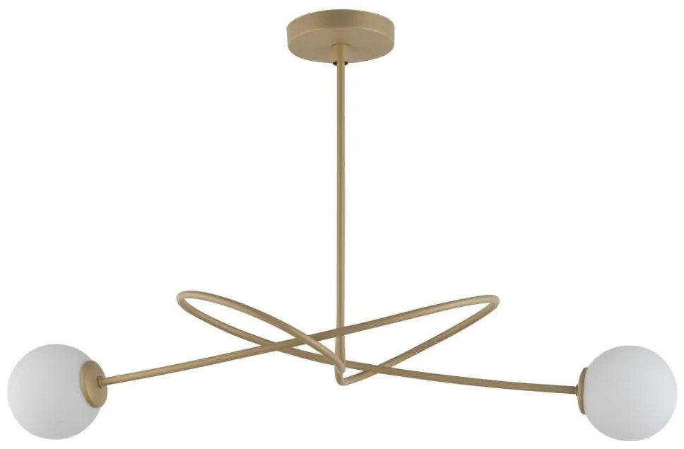 Luster na tyči VELVET 2xG9/12W/230V zlatá