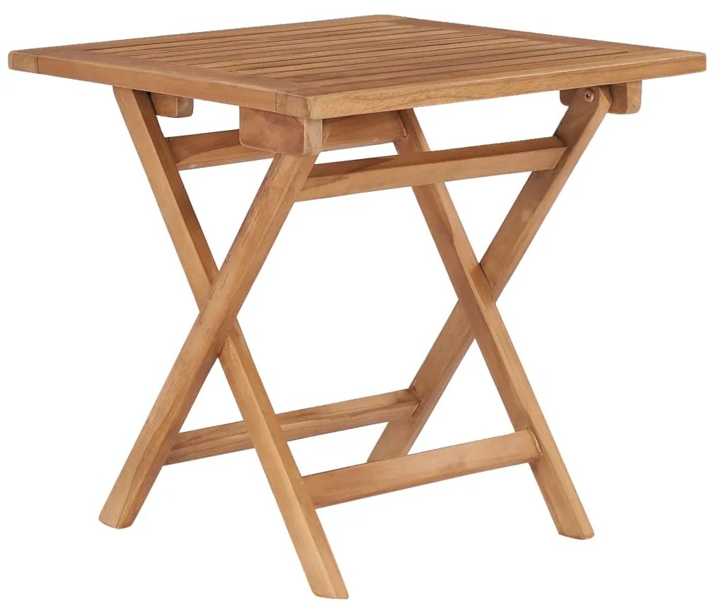 vidaXL Skladací záhradný stôl 45x45x45 cm, tíkový masív