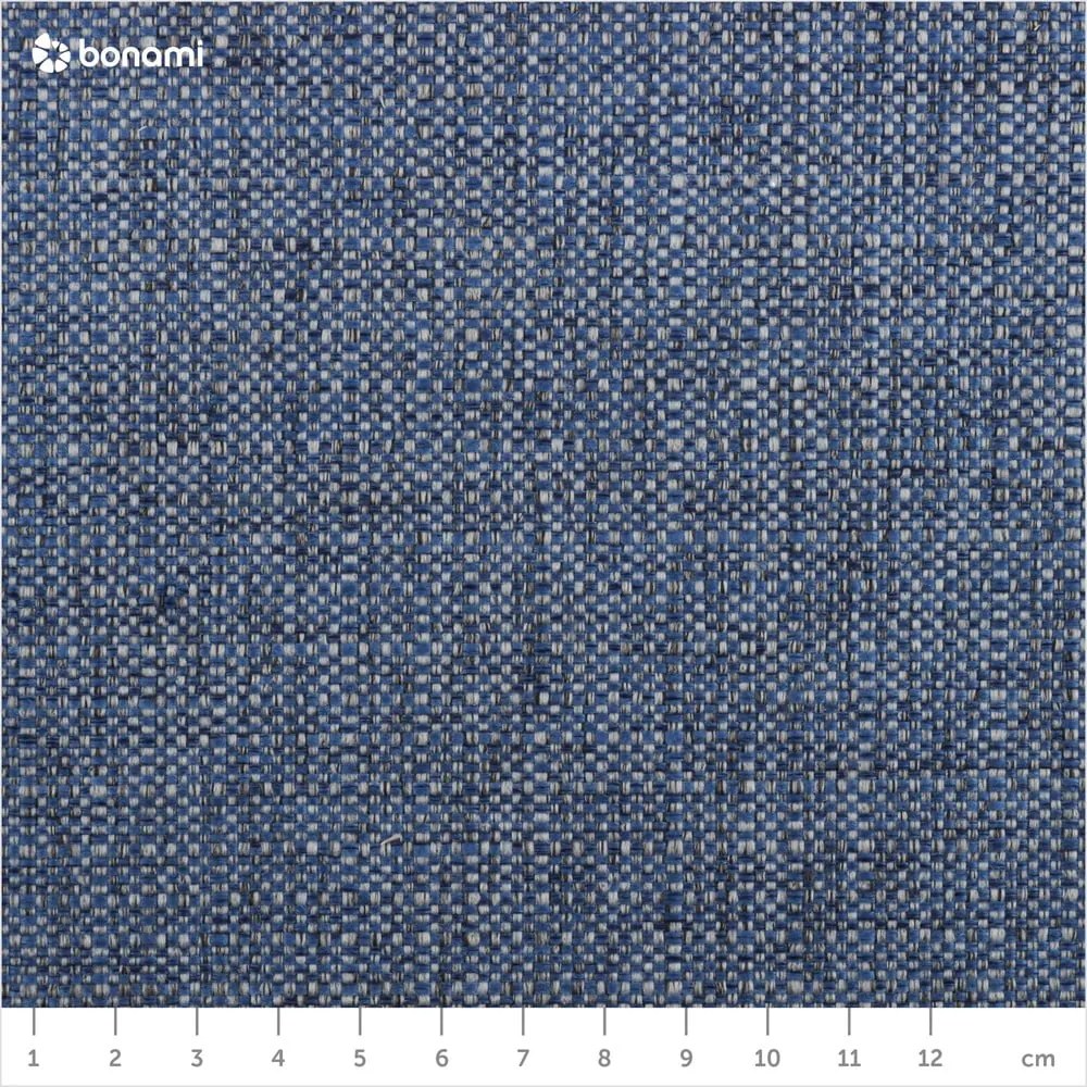 Tmavomodrá čalúnená dvojlôžková posteľ s úložným priestorom s roštom 160x200 cm Elizabeth – Micadoni