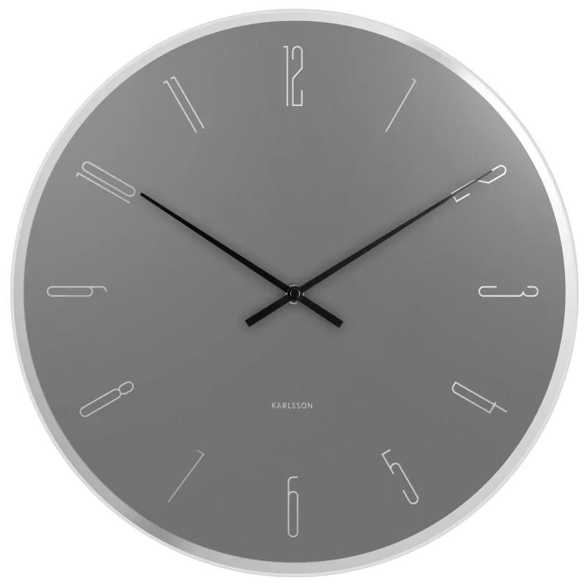 Designové nástěnné hodiny 5800GY Karlsson 40cm