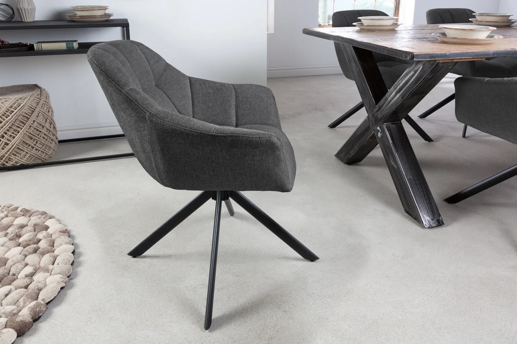 Stolička Papillon antracitová otočná