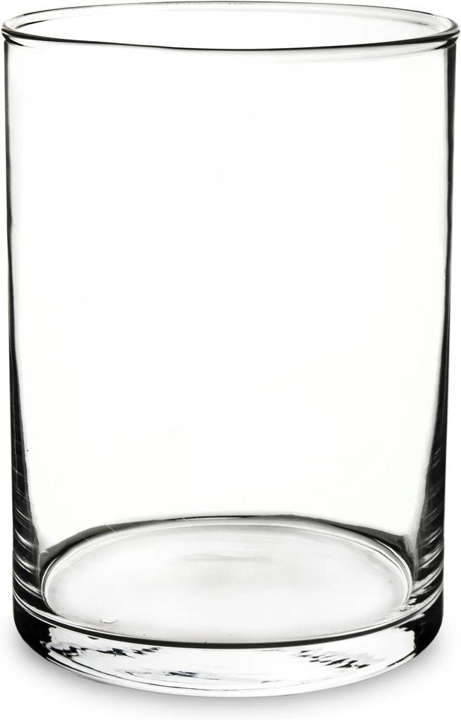 váza priehľadne sklo 22x16x16cm 139711