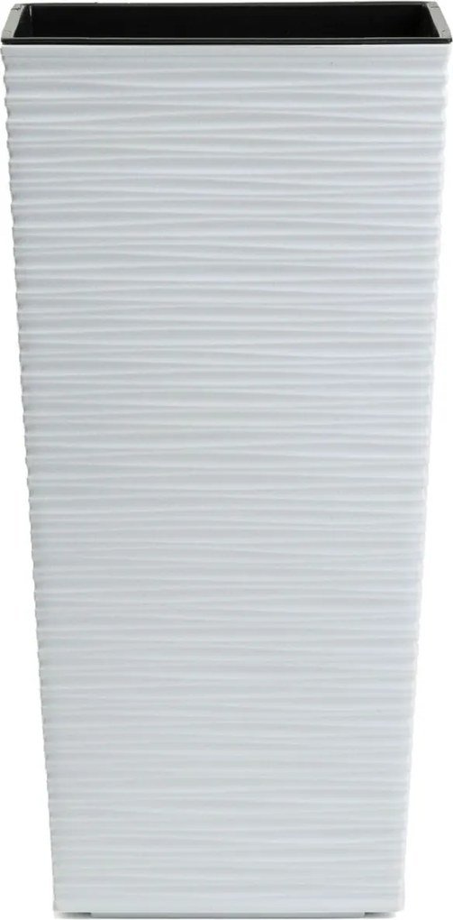 Plastový kvetináč Porto Riflo 36,6x18,9x18,9 cm biely