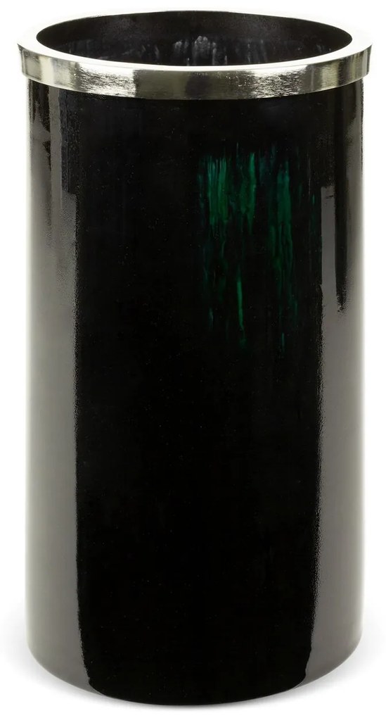 SKLENENÁ VÁZA CAPRI (03) (FI) 19 X33 CM ČIERNA