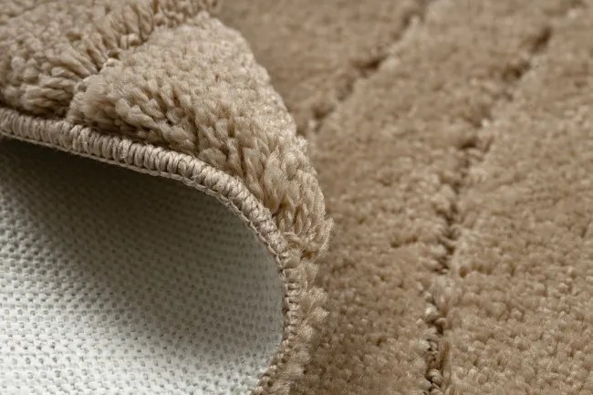 Kúpeľňový koberček SUPREME WAVES vlny, béžový kruh