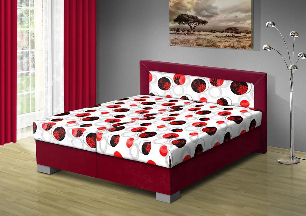 Nabytekmorava Čalúnená posteľ s úložným priestorom Vanessa 180x200 čalúnenie: béžová/MEGA 17 hnedá, Typ roštov: polohovacie