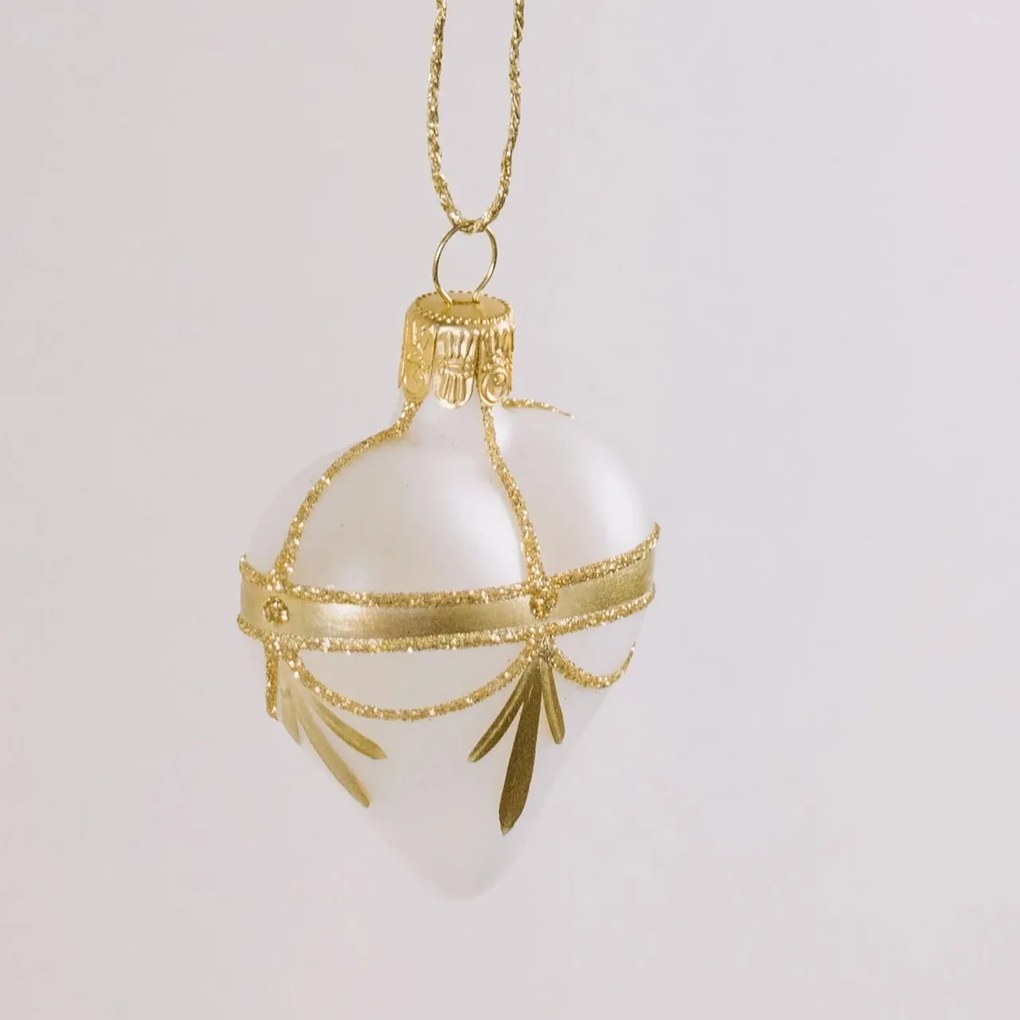 Bella Rose Sklenená vianočná ozdoba Srdce Mat