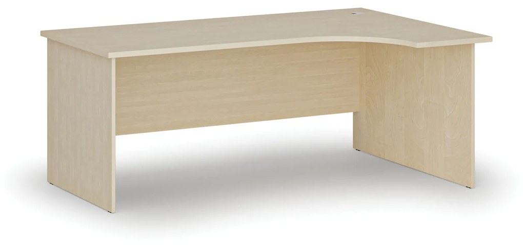 Kancelársky rohový pracovný stôl PRIMO WOOD, 1800 x 1200 mm, pravý, čerešňa