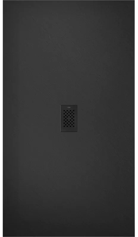 Mexen Hugo, obdĺžniková sprchová vanička SMC 150 x 100 cm, čierna, čierna krytka, 42701015-B