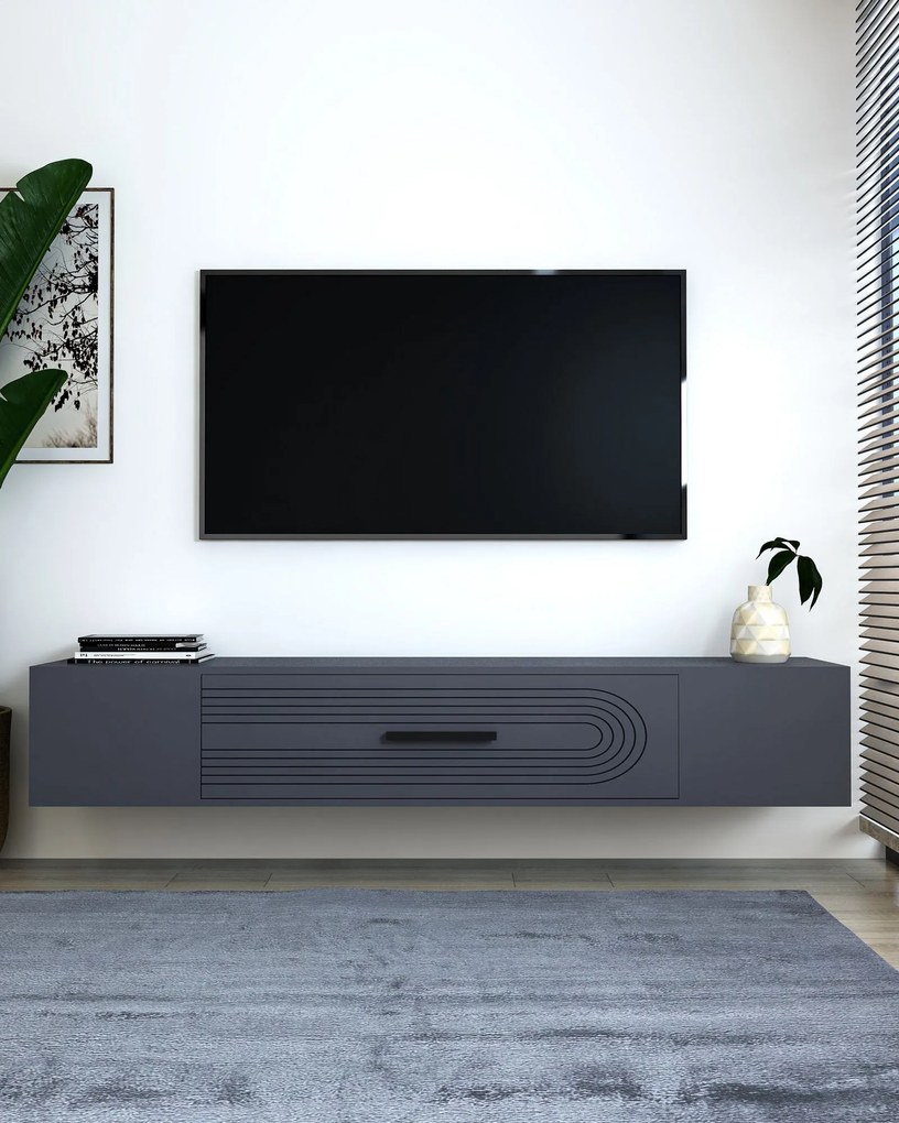 TV stolík/skrinka Kondor C (antracit). Akcia -16%. Vlastná spoľahlivá doprava až k Vám domov. 1127731