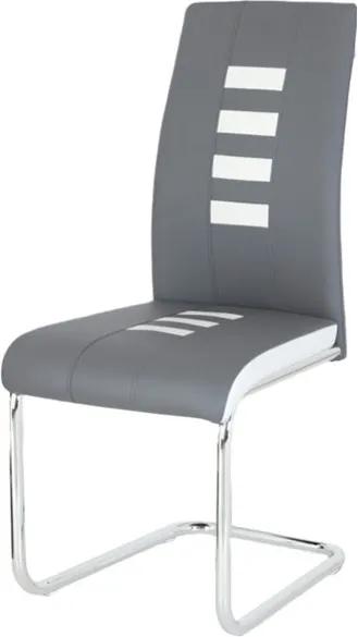 Sconto Jedálenská stolička ANASTASIA sivá/biela