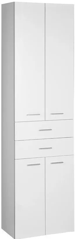 Aqualine Aqualine, ZOJA/KERAMIA FRESH skrinka vysoká 50x184x29cm, biela, zásuvky, 51291