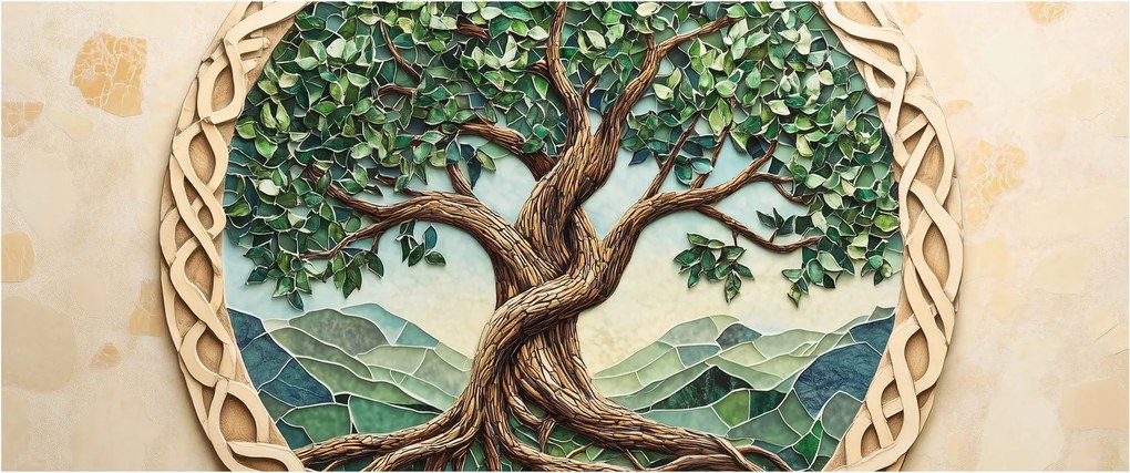 Obraz – Prepletený strom života (120x50 cm)