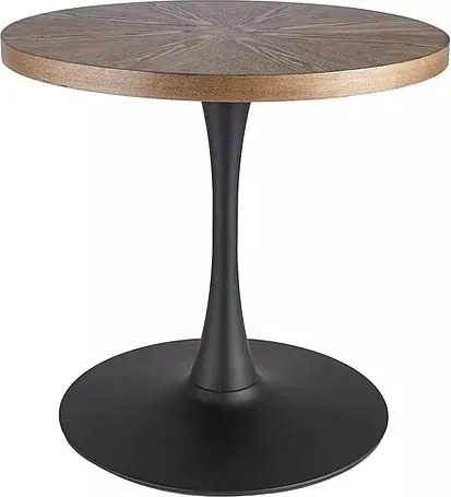 Kulatý jídelní stůl Amadeo 80 cm ořech/černý