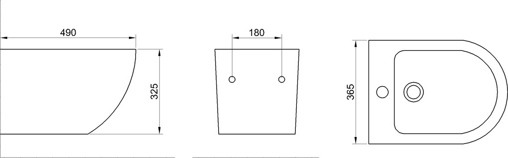 Invena Tavro, závesný bidet, sivá, INV-CB-71-007-Y