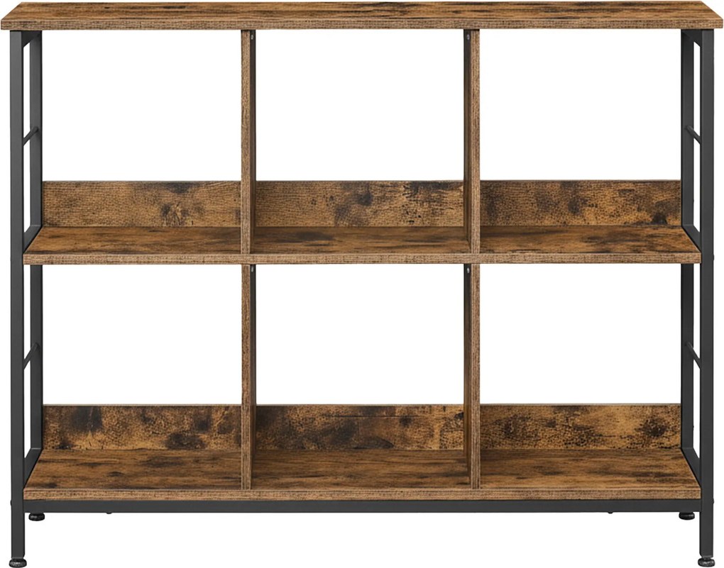 XXXLutz REGÁL, hnedá, čierna, oceľ, 120/80/30 cm Boxxx - Online Only drobný nábytok - 002543078001