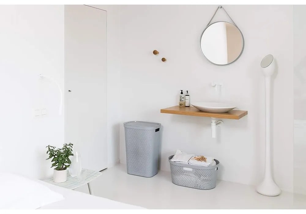 Sivý kôš na bielizeň Curver Infinity, 40 l