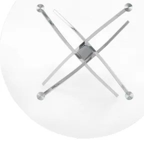 Jedálenský stôl ESTEN priehľadný/strieborný