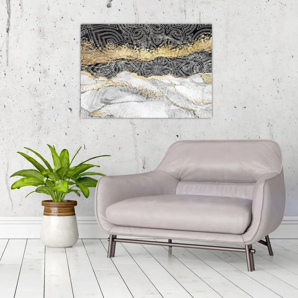 Obraz - Mandala v mramore (70x50 cm)