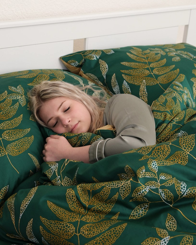 Francúzske saténové obliečky - Gabriela tmavo zelené