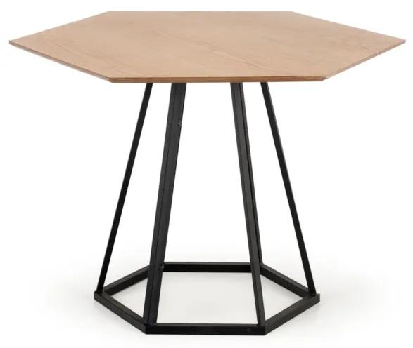 Jedálenský stôl HORMAN, 110x77x95, hnedá/čierna