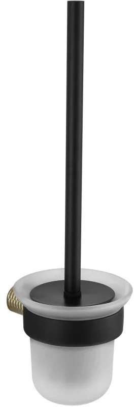 Mexen Base, záchodová wc kefa, čierna - zlatá, 7088250-57